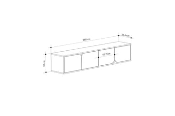 Spark 180 Tv-bänk 180x35,6 cm Svart/Brun - Hanah Home - Products - Möbler - TV- & Mediamöbler - TV bänk & mediabänk