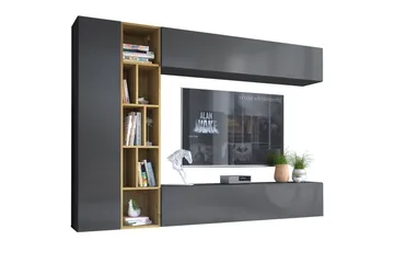 Tv-bänk - Svart|Ek - Products - Möbler - TV- & Mediamöbler - TV bänk & mediabänk