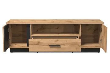 Tv-bänk - Svart|Ek - Products - Möbler - TV- & Mediamöbler - TV bänk & mediabänk