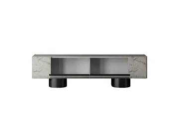 TV-bänk Travertin / Svart - Travertin / Svart - Products - Möbler - TV- & Mediamöbler - TV bänk & mediabänk