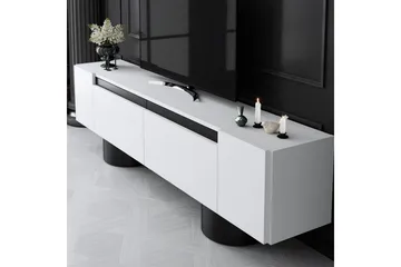 TV-bänk Vit / Svart - Vit / Svart - Products - Möbler - TV- & Mediamöbler - TV bänk & mediabänk