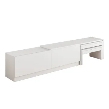 Zalven TV-bänk 180x36x30 cm - vit - Products - Möbler - TV- & Mediamöbler - TV bänk & mediabänk