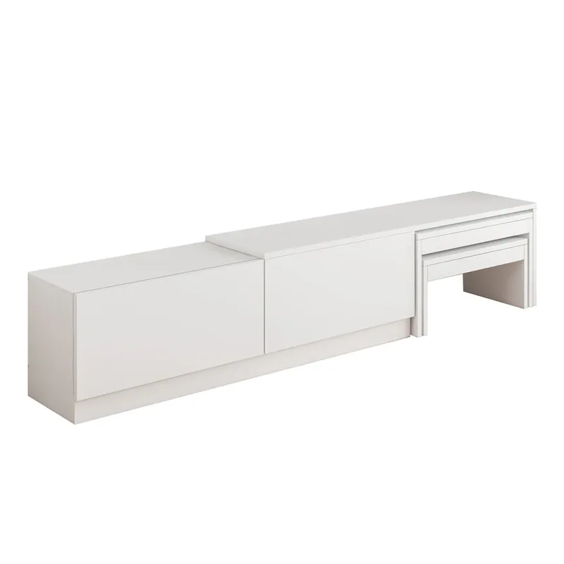 Zalven TV-bänk 180x36x30 cm - vit - Products - Möbler - TV- & Mediamöbler - TV bänk & mediabänk
