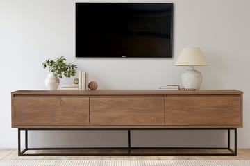 Zefiria Tv-bänk 180 cm - Mörkbrun/Svart - Products - Möbler - TV- & Mediamöbler - TV bänk & mediabänk