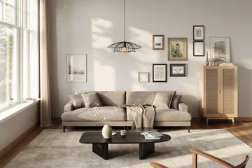 Menard Premium 5-sits Djup Soffa i Chenille - Brun - Products - Möbler - Soffa