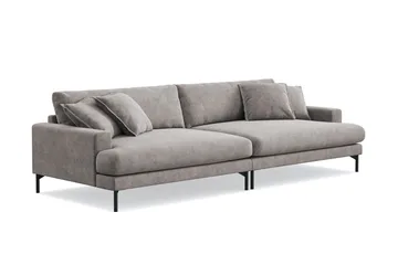 Menard Premium 5-sits Djup Soffa i Chenille - Grå/Brun - Products - Möbler - Soffa