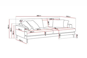 Menard Premium 5-sits Djup Soffa i Chenille - Ljusbeige - Products - Möbler - Soffa