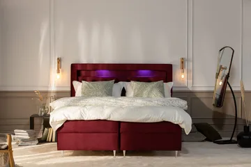 Alessia Förvaringssäng med LED-belysning 160x200 - Röd - Products - Möbler - Säng - Säng med förvaring