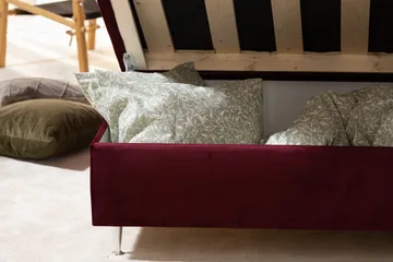 Alessia Förvaringssäng med LED-belysning 160x200 - Röd - Products - Möbler - Säng - Säng med förvaring
