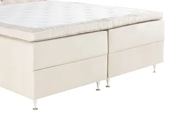 Alessia Komplett S ängpaket med Förvaring LED-belysning 160x200 cm - Biege - Products - Möbler - Säng - Säng med förvaring