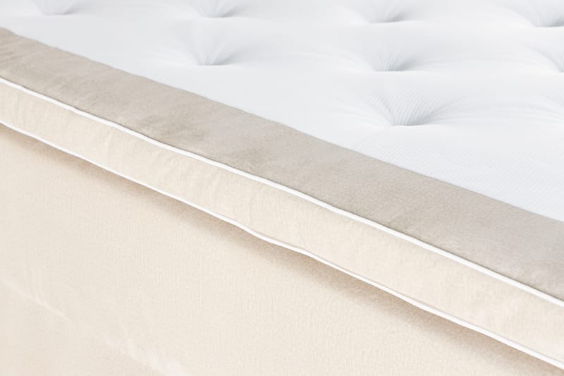 Alessia Komplett Sängpaket med Förvaring LED-belysning 160x200 cm - Biege - Products - Möbler - Säng - Säng med förvaring
