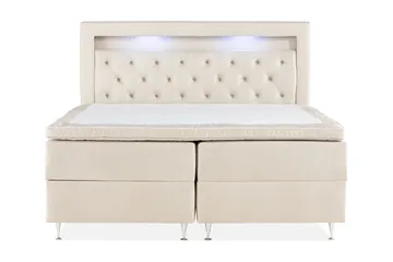 Alessia Komplett Sängpaket med Förvaring LED-belysning 180x200 cm