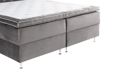 Alessia Komplett Sängpaket med Förvaring LED-belysning 180x200 cm - Mörkgrå Sammet - Products - Möbler - Säng - Säng med förvaring