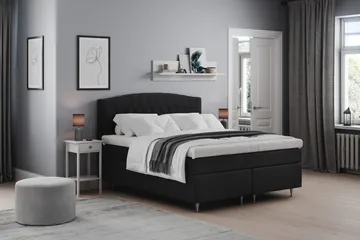 Belda Kontinentalsäng 160x200Fast/Medium - Svart - Products - Möbler - Säng - Kontinentalsäng