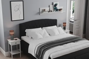 Belda Kontinentalsäng 160x200Medium - Svart - Products - Möbler - Säng - Kontinentalsäng