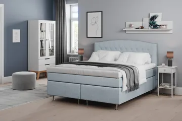 Belda Kontinentalsäng 180x200Fast/Medium - Ljusblå - Products - Möbler - Säng - Kontinentalsäng