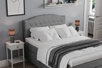 Belda Sängpaket 140x200 Fast - Grå - Products - Möbler - Säng - Kontinentalsäng