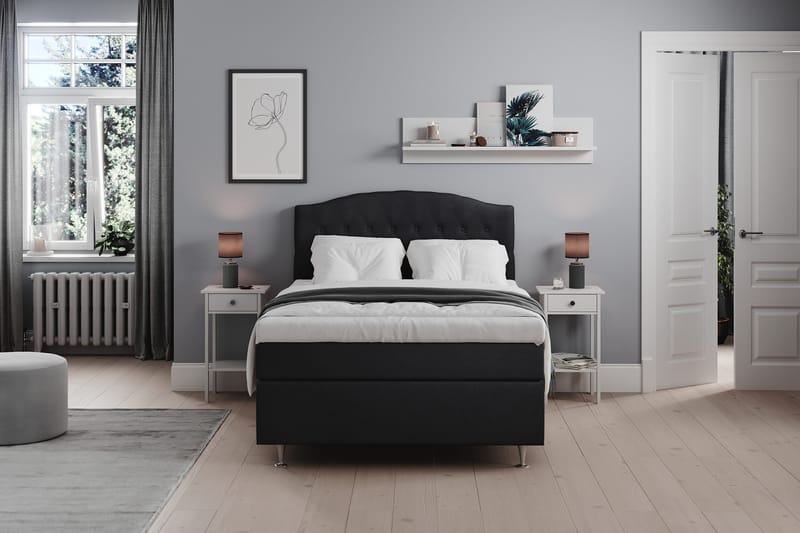 Belda Sängpaket 140x200 Medium - Svart - Products - Möbler - Säng - Kontinentalsäng