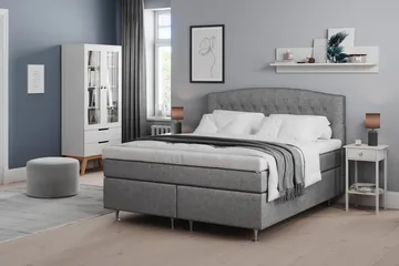 Belda Sängpaket 160x200 Fast - Grå - Products - Möbler - Säng - Kontinentalsäng