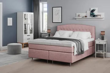 Belda Sängpaket 160x200 Fast - Rosa - Products - Möbler - Säng - Kontinentalsäng