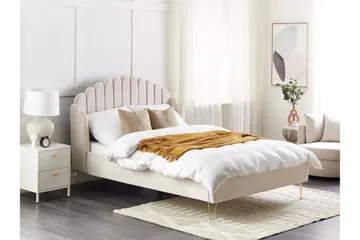 Benicio Sängram 140x200 cm - Beige/Guld - Products - Möbler - Säng - Sängram & sängstomme