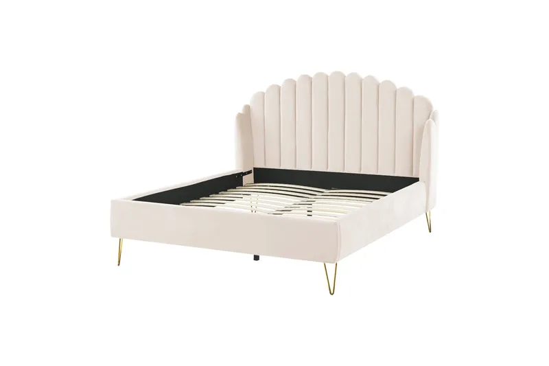 Benicio Sängram 140x200 cm - Beige/Guld - Products - Möbler - Säng - Sängram & sängstomme