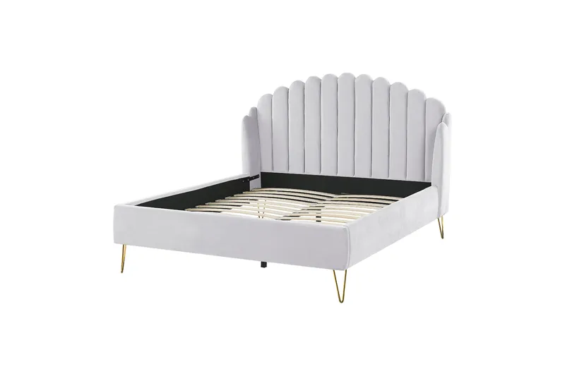 Benicio Sängram 140x200 cm - Grå/Guld - Products - Möbler - Säng - Sängram & sängstomme