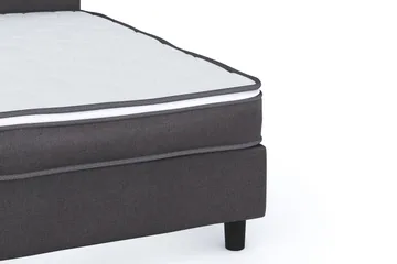Billingen Komplett Sängpaket – Kontinentalsäng 120x200 cm i Tyg med Sänggavel + Bäddmadrass med Fasthetsgrad Medium - Grå - Products - Möbler - Säng - Enkelsäng