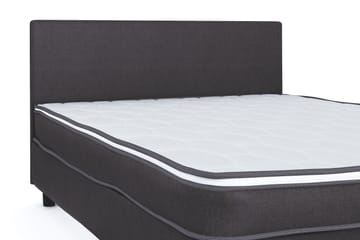 Billingen Komplett Sängpaket – Kontinentalsäng 120x200 cm i Tyg med Sänggavel + Bäddmadrass med Fasthetsgrad Medium - Grå - Products - Möbler - Säng - Enkelsäng