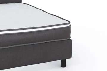Billingen Komplett Sängpaket – Kontinentalsäng 140x200 cm i Tyg med Sänggavel + Bäddmadrass med Fasthetsgrad Medium - Grå - Products - Möbler - Säng - Enkelsäng
