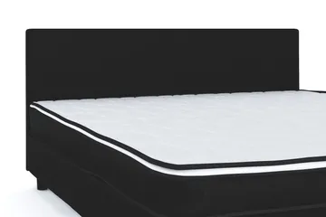 Billingen Komplett Sängpaket – Kontinentalsäng 180x200 cm i Tyg med Sänggavel + Bäddmadrass med Fasthetsgrad Medium - Svart - Products - Möbler - Säng - Kontinentalsäng