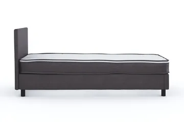 Billingen Komplett Sängpaket – Kontinentalsäng 90x200 cm i Tyg med Sänggavel + Bäddmadrass med Fasthetsgrad Medium - Grå - Products - Möbler - Säng - Kontinentalsäng