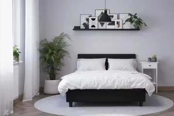 Billingen Komplett Sängpaket 160x200 cm - Svart - Products - Möbler - Säng - Kontinentalsäng