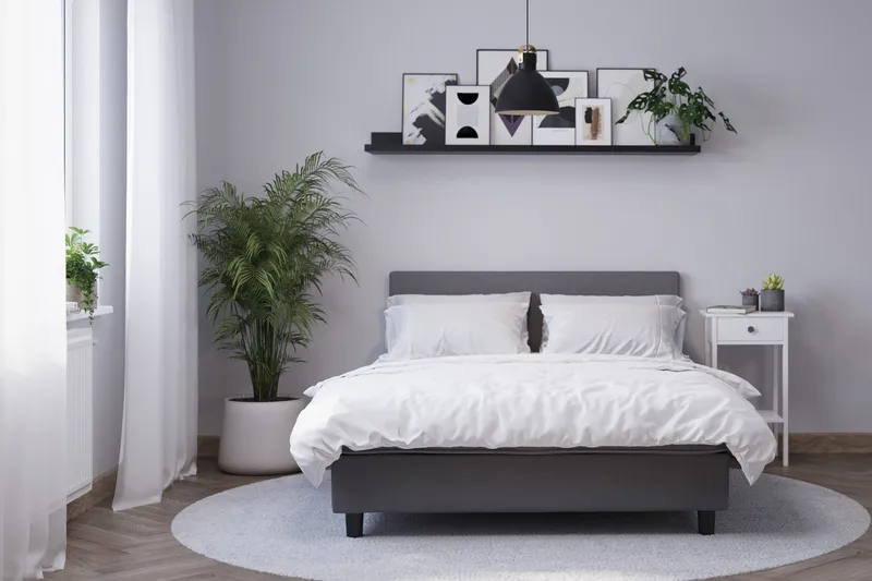 Billingen Kontinentalsäng 90x200 cm - Grå - Products - Möbler - Säng - Kontinentalsäng