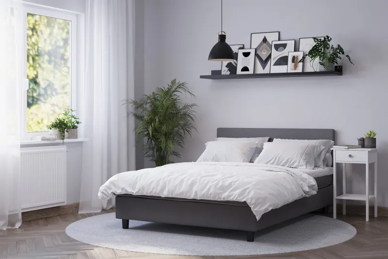 Billingen Kontinentalsäng 90x200 cm - Grå - Products - Möbler - Säng - Kontinentalsäng