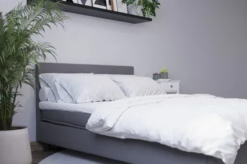 Billingen Kontinentalsäng 90x200 cm - Grå - Products - Möbler - Säng - Kontinentalsäng
