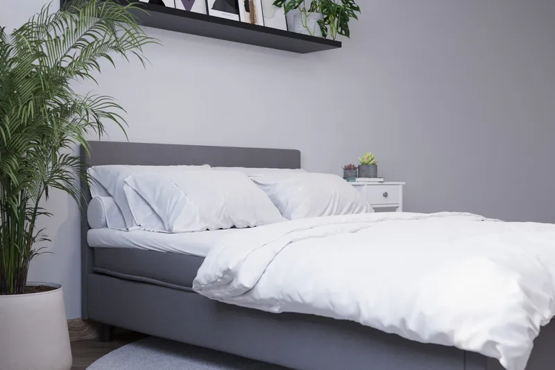 Billingen Kontinentalsäng 90x200 cm - Grå - Products - Möbler - Säng - Kontinentalsäng