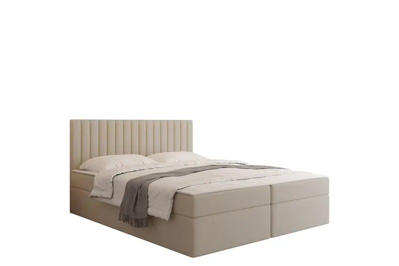 Calrosor Sängpaket Kontinentalsäng med Förvaring 140x200 cm - Beige - Products - Möbler - Säng - Komplett sängpaket