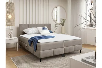 Celestine Förvaringssäng 140x200 cm - Grå - Products - Möbler - Säng - Komplett sängpaket