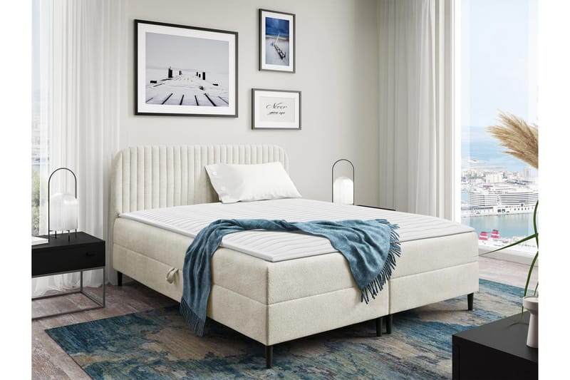 Celestine Förvaringssäng 140x200 cm - Vit - Products - Möbler - Säng - Komplett sängpaket