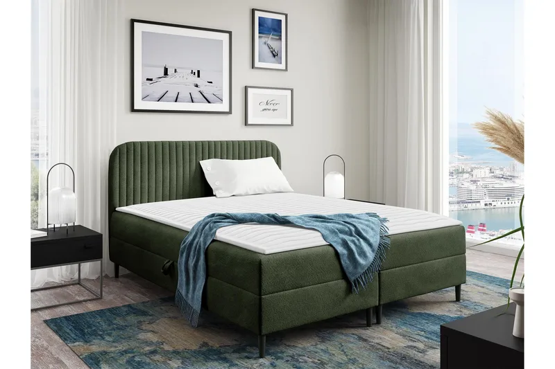 Celestine Förvaringssäng 180x200 cm - Grön - Products - Möbler - Säng - Komplett sängpaket