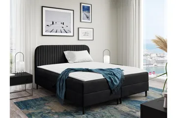 Celestine Förvaringssäng 200x200 cm - Svart - Products - Möbler - Säng - Komplett sängpaket