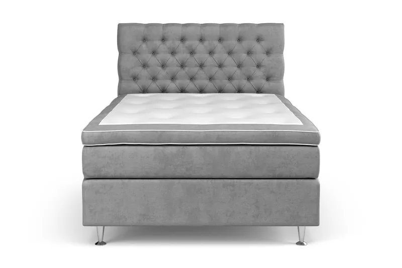 Celine Kontinentalsäng 120x200cm - Grå/Sammet - Products - Möbler - Säng - Enkels äng