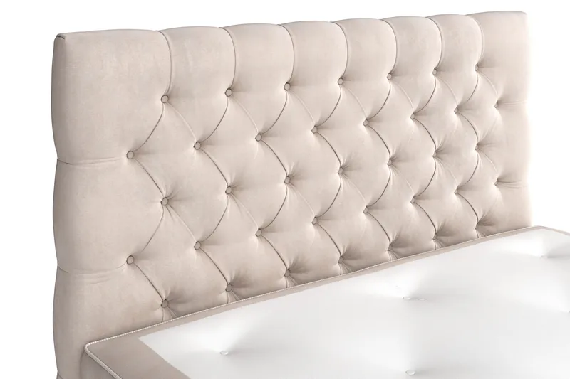 Celine Kontinentalsäng 140x200cm - Beige/Sammet - Products - Möbler - Säng - Kontinentalsäng