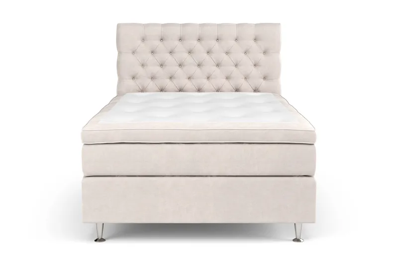 Celine Kontinentalsäng 140x200cm - Beige/Sammet - Products - Möbler - S äng - Kontinentalsäng