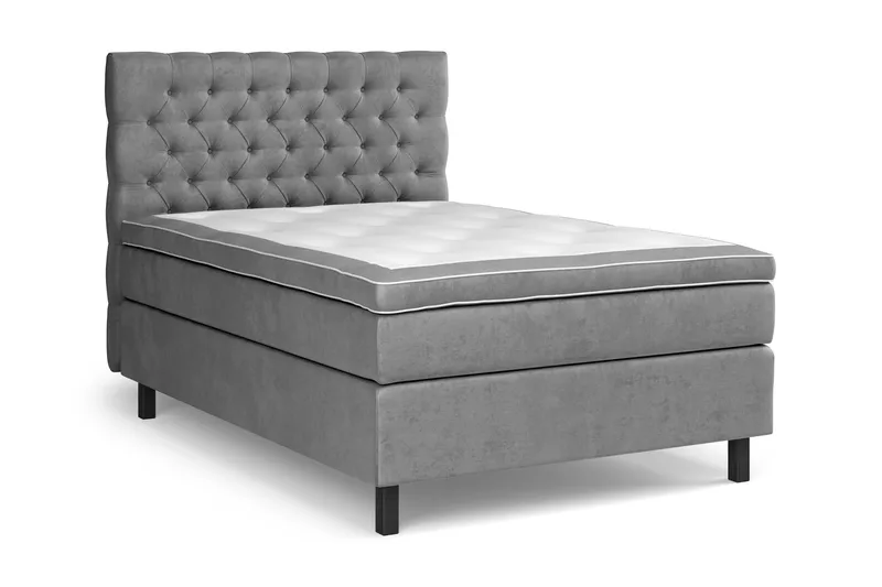 Celine Kontinentalsäng 140x200cm - Grå/Sammet - Products - Möbler - Säng - Kontinentalsäng
