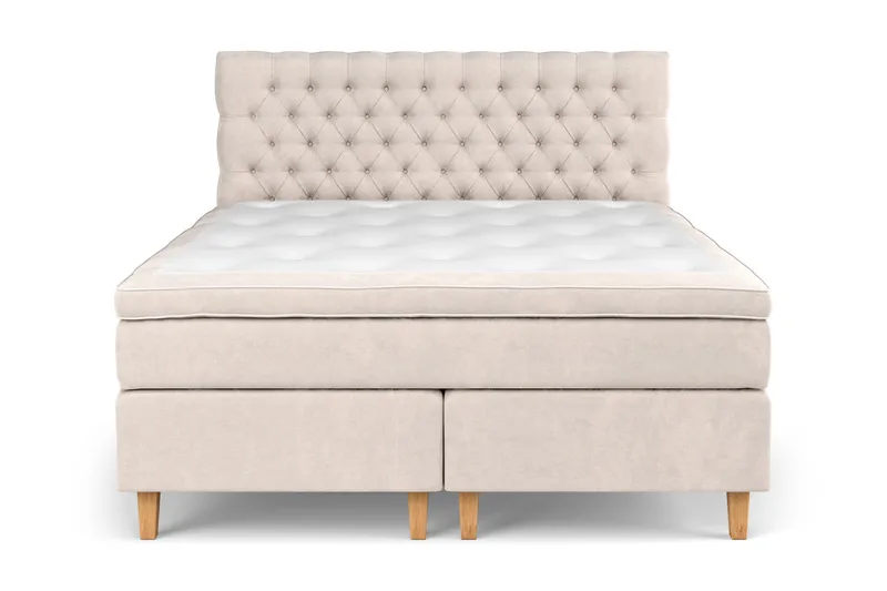 Celine Kontinentalsäng 160x200cm - Beige/Sammet - Products - Möbler - Säng - Kontinentalsäng