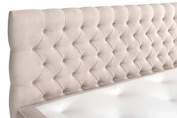 Celine Kontinentalsäng 160x200cm - Beige/Sammet - Products - Möbler - Säng - Kontinentalsäng