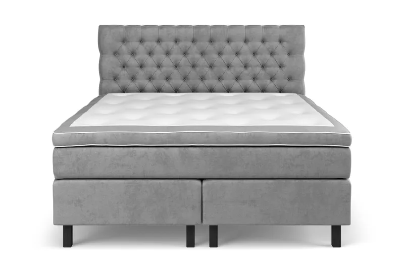 Celine Kontinentalsäng 180x200cm - Grå/Sammet - Products - Möbler - Säng - Kontinentalsäng