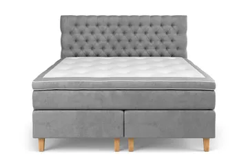 Celine Kontinentalsäng 180x200cm - Grå/Sammet - Products - Möbler - Säng - Kontinentalsäng